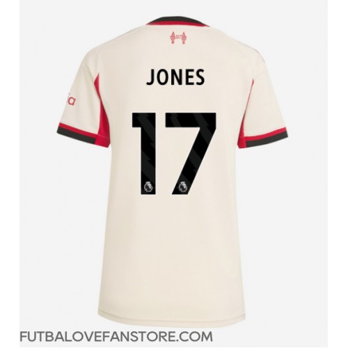 Liverpool Curtis Jones #17 Vonkajší Ženy futbalový dres 2025-26 Krátky Rukáv Liverpool Curtis Jones #17 Vonkajší Ženy futbalový dres 2025-26 Krátky Rukáv